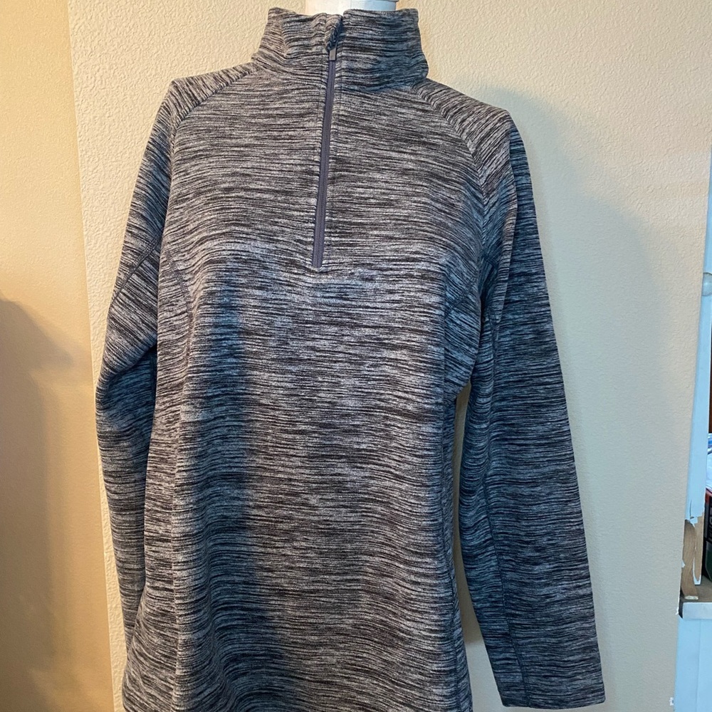 Mountain Hardwear Womens Grey Gray 1/4 Zip Fleece Pullover OL6999 - Large